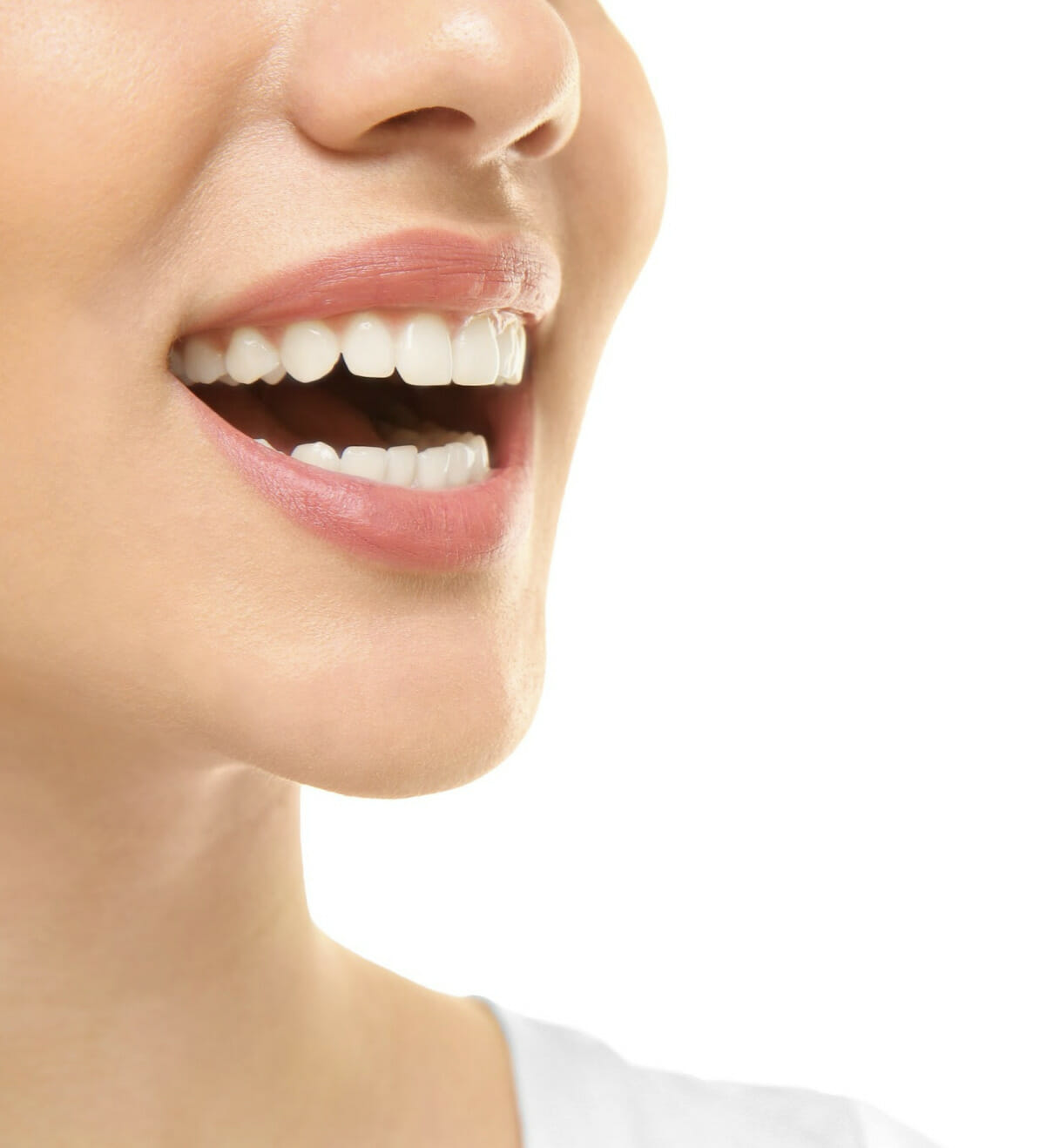 A girl showing off her smile.